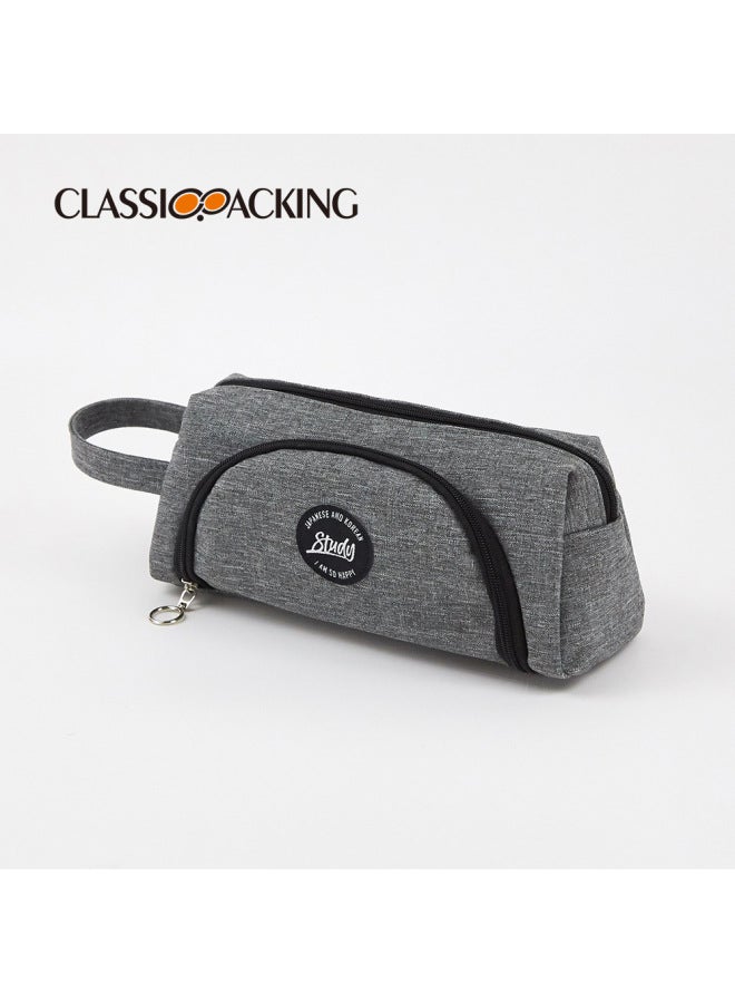 classicpacking Simple Custom Stationery Bag Large Capacity Portable Zipper Multifunctional Waterproof Portable Pencil Bag Custom - Image 4
