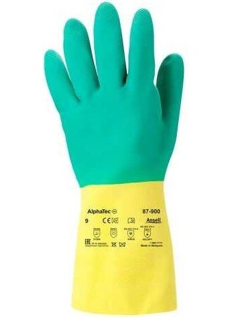 Ansell Alphatec 87-900 Chemical Work Gloves Highly Resistant to Salts and Detergents  - Image 1