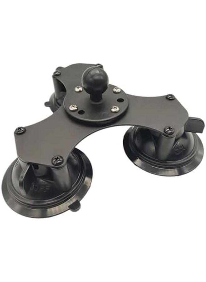 Triple Suction Cup Ball Head Mount for Cameras with 1 Inch Window Lock Base - Image 1