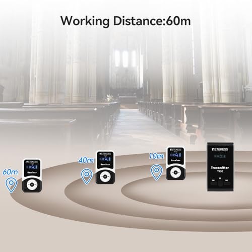 Retekess T130 Wireless Tour Guide Audio System, Church Translation Equipment, Clear Sound Quality, Tour Guide Headsets for Simultaneous Interpreting,Court (1 Transmitter 10 Receivers) - Image 5