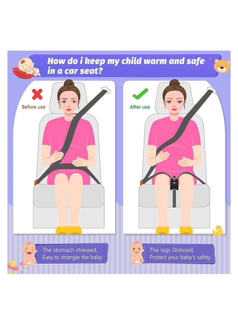 SYOSI Pregnancy Car Seat Belt Adjuster Maternity Car Belt Adjuster Strong Metal Car Pregnant Belt for Expectant Mothers Comfort Safety to Protect Unborn Baby - Image 2
