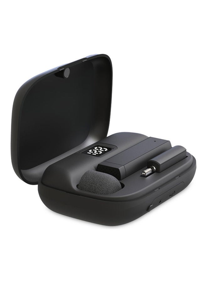 Mini Clip-on Lavalier Omnidirectional Microphone Transmitter Receiver D10978-1—JA Black - Image 1