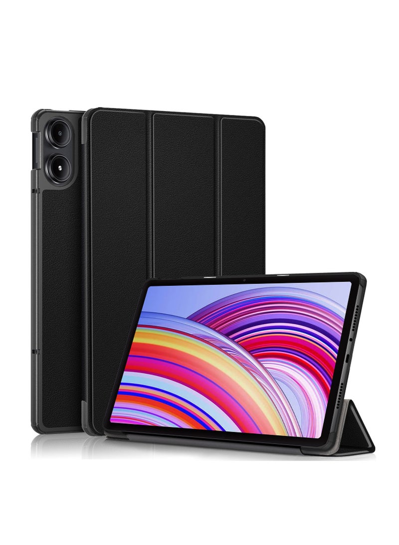 عام لحافظة Xiaomi Redmi Pad Pro 12.1، تصميم متعدد الزوايا، غلاف جلدي PU جديد ذكي مع وظيفة السكون والاستيقاظ التلقائي، غلاف رفيع متوافق مع ريدمي باد برو بحجم 12.1 إنش. - Image 1