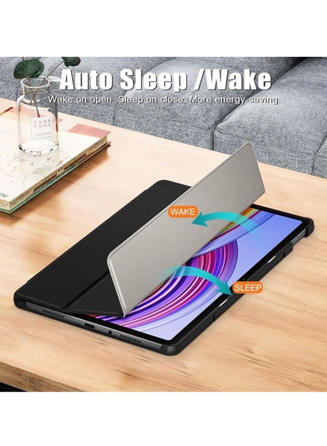 عام لحافظة Xiaomi Redmi Pad Pro 12.1، تصميم متعدد الزوايا، غلاف جلدي PU جديد ذكي مع وظيفة السكون والاستيقاظ التلقائي، غلاف رفيع متوافق مع ريدمي باد برو بحجم 12.1 إنش. - Image 3