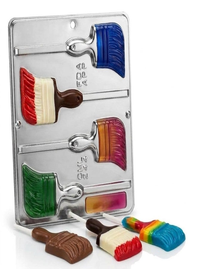 Lollipops Paint Brush Lollipop Chocolate Candy Mold 244 - Image 1