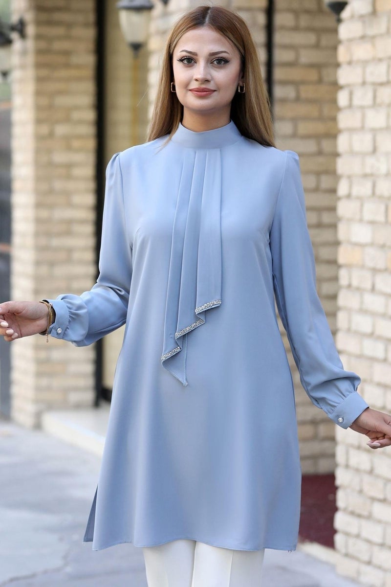 Esilanur Işıl Hijab Tunic Gray  - Image 2