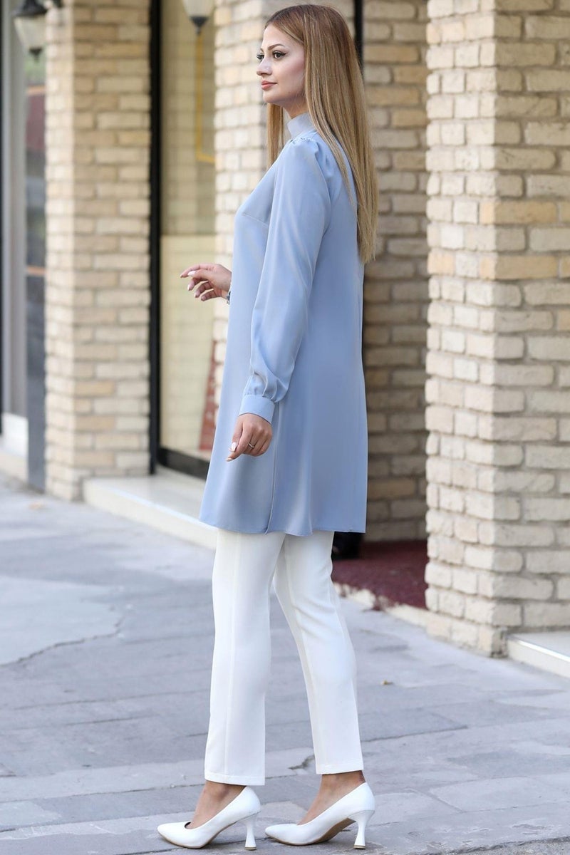 Esilanur Işıl Hijab Tunic Gray  - Image 3