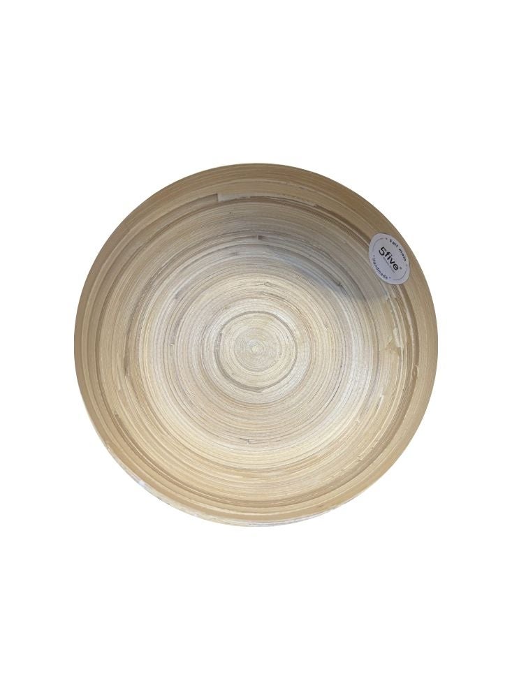 Bamboo Large Bamboo Serving Bowl 30cm – Yellow Finish - Image 3