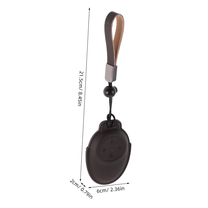 Durable PU Leather Car Key Fob Cover Elegant Design Keychain Holder For Men And Women - Image 3