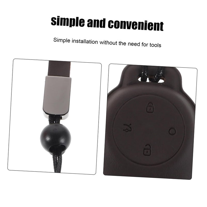 Durable PU Leather Car Key Fob Cover Elegant Design Keychain Holder For Men And Women - Image 4