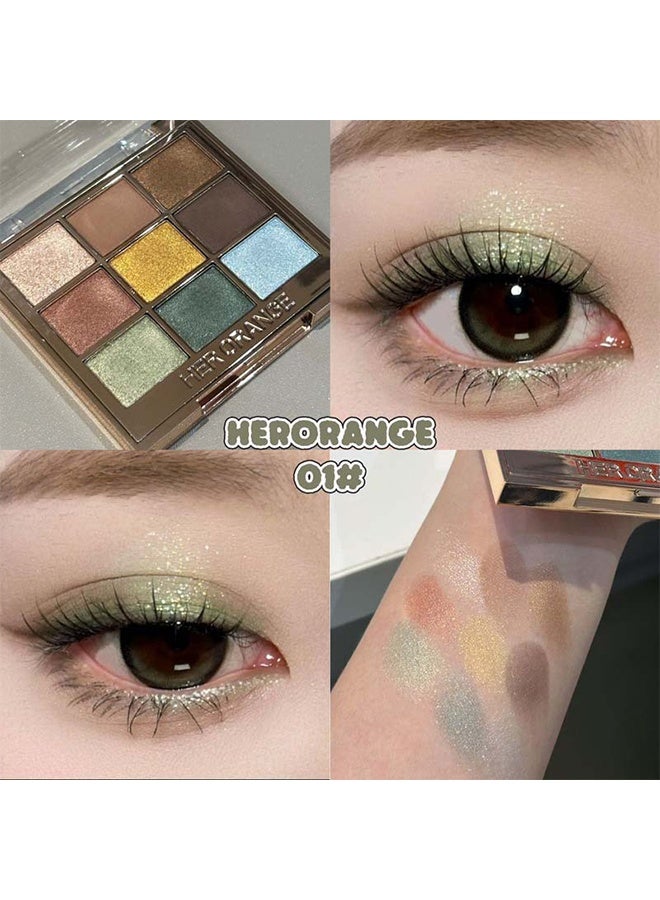 HERORANGE 9 Colors The Wizard Of Oz Eyeshadow Palette, Multi Tone Blendable Pigmented Eyeshadow Powder, Long Lasting Daily & Smoky Eye Makeup Palette 01# - Image 2