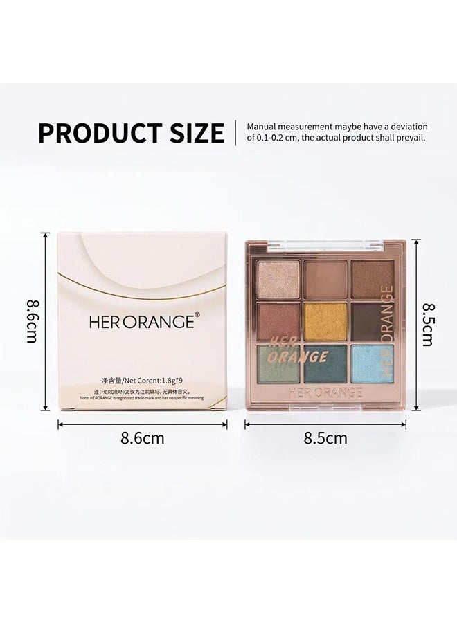 HERORANGE 9 Colors The Wizard Of Oz Eyeshadow Palette, Multi Tone Blendable Pigmented Eyeshadow Powder, Long Lasting Daily & Smoky Eye Makeup Palette 01# - Image 5