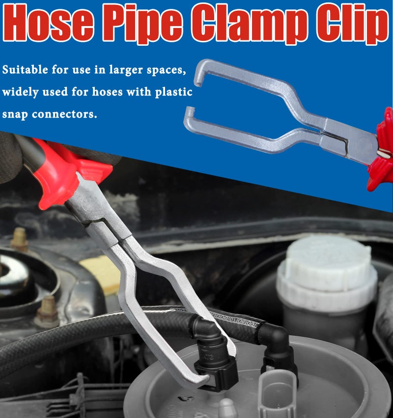 AutoWanderer Tool 4 Pcs Fuel Line Disconnect Pliers Set With 80 Degree Disconnect Pliers Hose Remover Pliers Hose Pipe Clamp Clip 9 Inch Fuel Filter Caliper Set For Auto Maintenance - Image 4