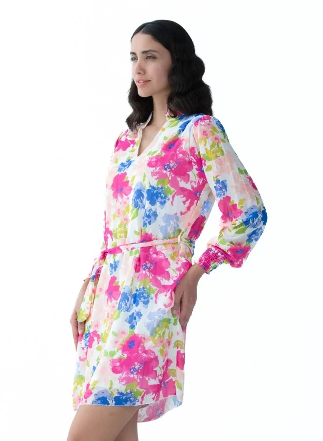 هايليز Bright Floral Patterned Mini Dress