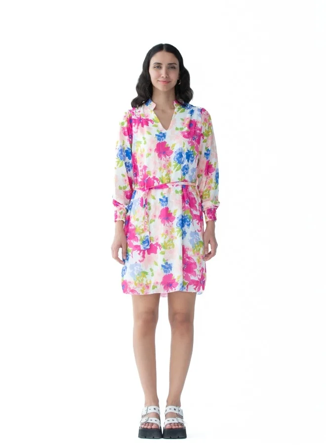 هايليز Bright Floral Patterned Mini Dress