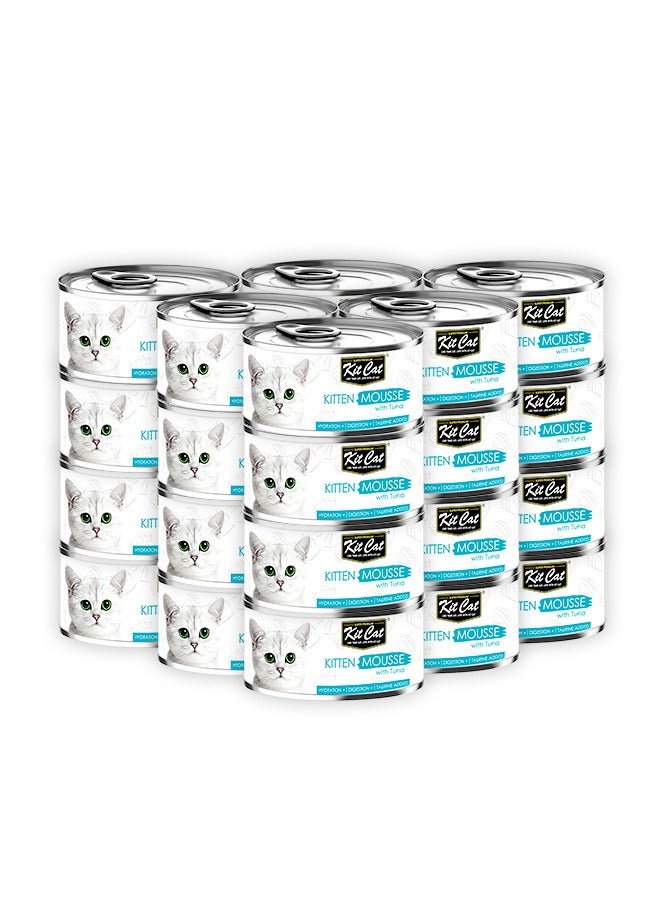 Kit Cat Kitten Mousse With Tuna Cat Wet Food - 80 GM (Pack Of 24) - Image 1
