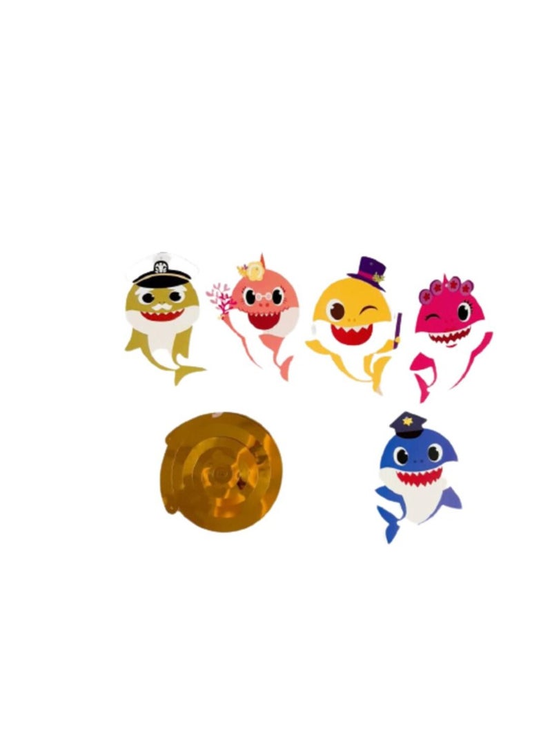 Tamona 5-Piece Baby Shark Birthday Danglers - Image 2