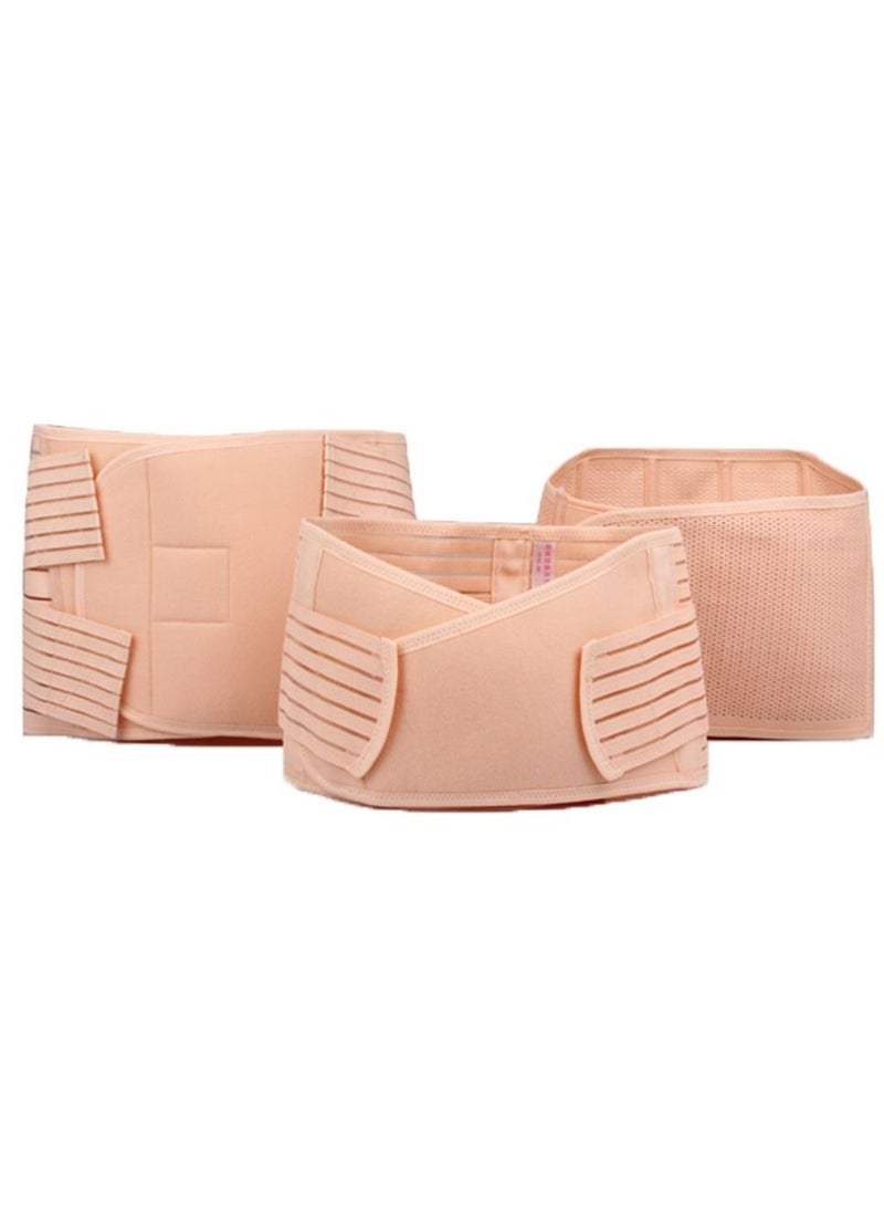 DubaiGallery 3 in 1 After Pregnancy Belly Wrap Pelvis Recovery Skin Shapewear Postpartum Belt for Women Beige  - Image 2
