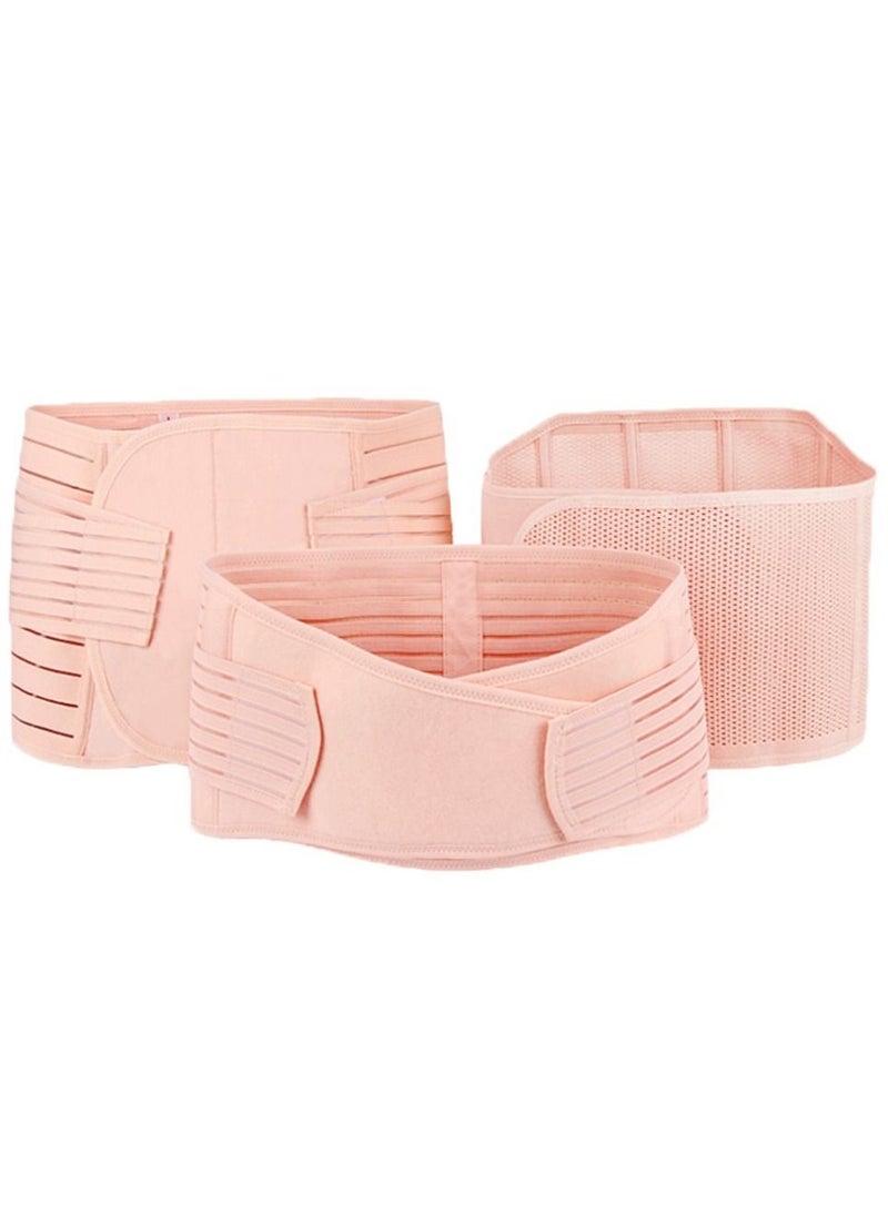 DubaiGallery 3 in 1 After Pregnancy Belly Wrap Pelvis Recovery Skin Shapewear Postpartum Belt for Women Beige  - Image 1