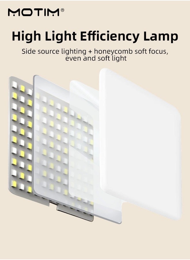 Motim LED Video Light, Phone/Computer Light for Video Light, Multi-Angle Adjustable & Splicable Multi-Functional Pocket Fill Light LED Selfie Light with Clips, Portable Phone Light for Video Shooting Vlogging Kit, 3 Colors 9 Modes 200mAh Battery, Fill Light for iPhone Photo Camera Computer Laptop TikTok Makeup Video Call  - Image 4