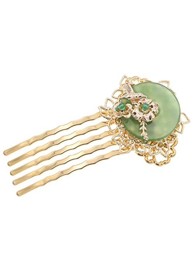 MIAO WU Chinese Traditional Women Flower Metal Hair Side Clip CombHair Styling Making Accessories for Hanfu Costume Bridal Wedding Headwear - Image 1