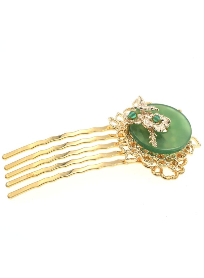 MIAO WU Chinese Traditional Women Flower Metal Hair Side Clip CombHair Styling Making Accessories for Hanfu Costume Bridal Wedding Headwear - Image 4