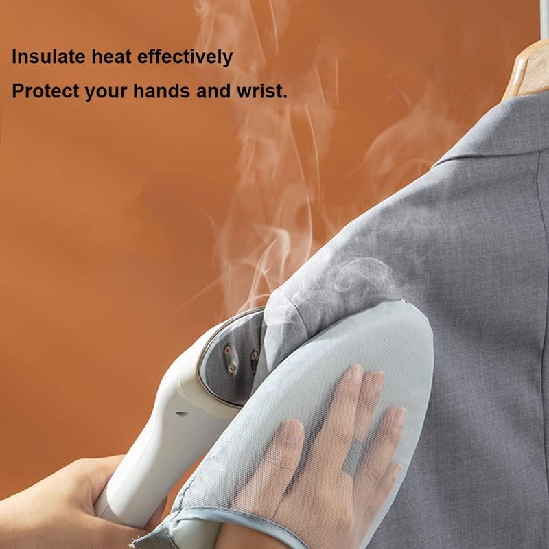 Mincer Mincer Waterproof Anti Steam Mitt with Finger Loop Heat Resistant Complete Care Protective Garment Steaming Gloves for Collars Pockets Grey Pack of 1 - Image 4