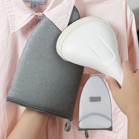 Mincer Mincer Waterproof Anti Steam Mitt with Finger Loop Heat Resistant Complete Care Protective Garment Steaming Gloves for Collars Pockets Grey Pack of 1 - Image 1