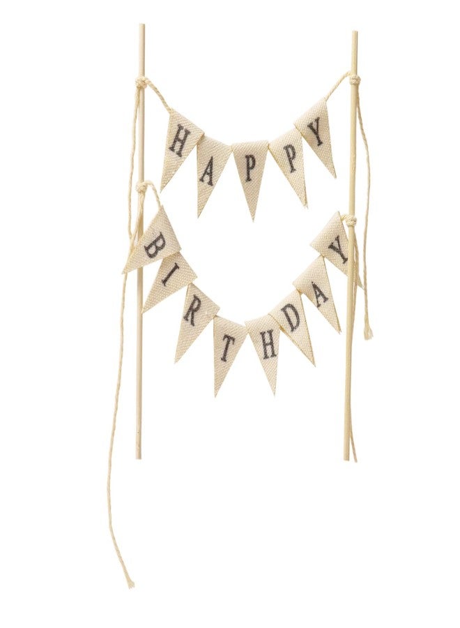 Hazyore Happy Birthday Cake Topper, Birthday Cake Bunting Topper Cake Topper Garland Handmade Food-Grade Safe Gender Neutral Party Decorations - Image 3
