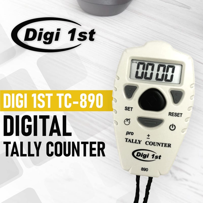 Digi 1st TC-890 Digital Tally Counter, Electronic Up Down Clicker Counter, Add/Subtract People Counter, Handheld Pitch Counter for Golf, Lap & Knitting (1-Pack) - Image 2