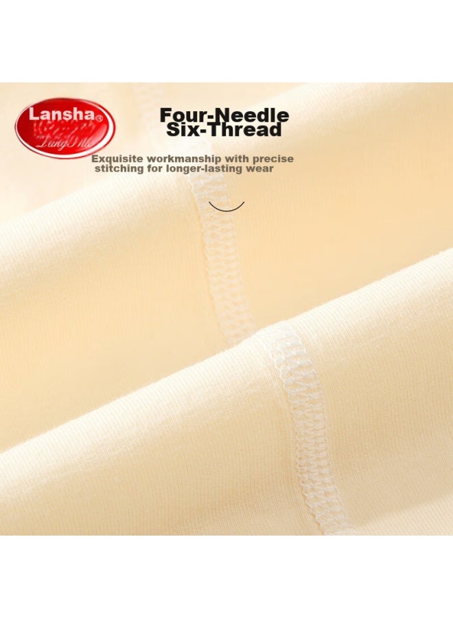 LANG SHA Langsha [7a Antibacterial + Lai Ka] Children's Autumn Underwear Set, Boys And Girls Inner Wear, Big Kids Autumn And Winter Thermal Pajamas - Image 5