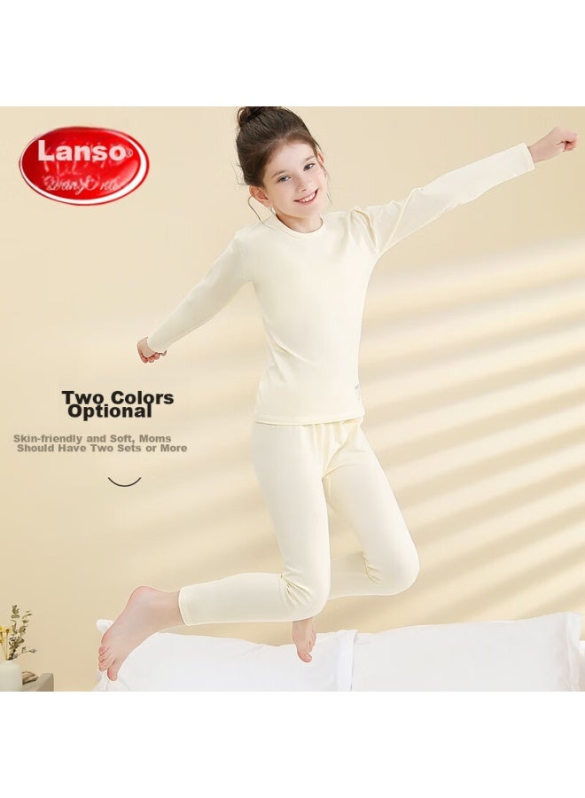 LANG SHA Langsha [7a Antibacterial + Lai Ka] Children's Autumn Underwear Set, Boys And Girls Inner Wear, Big Kids Autumn And Winter Thermal Pajamas - Image 3