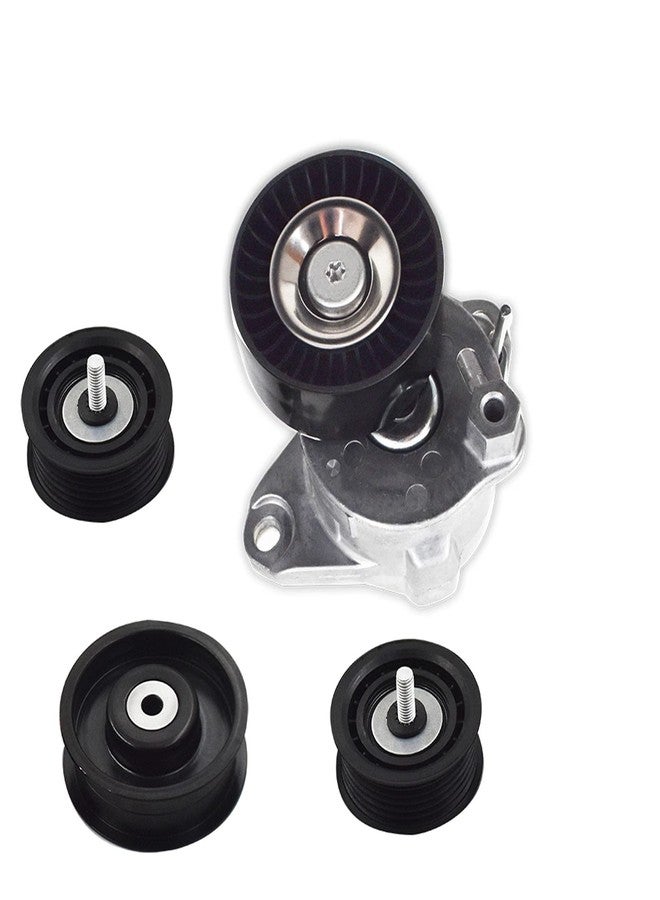 RainMan S Drive Belt Tensioner Idler Pulleys Set Replacement for Mercedes C300 C350 E350 ML350 2722000270 2722021419 2722020000 - Image 1