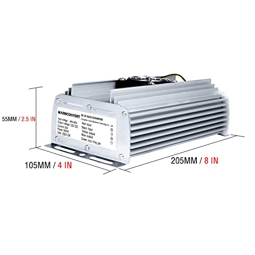 WARMCONFORT 48V 60V 72V to 12V 50A Buck Converter 600W Step Down DC to DC Converter Transformer Reducer for Golf CART Scooters & Bicycles - Image 4