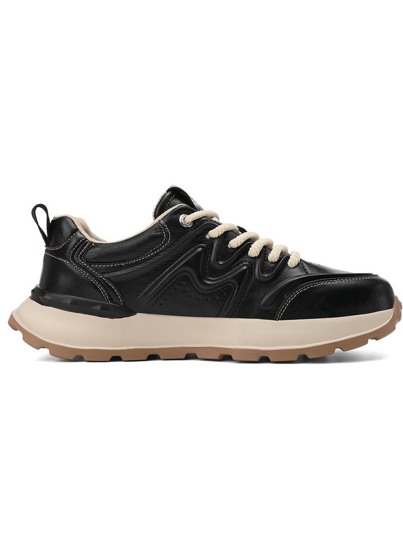 Sky View SKY VIEW Men Fashion Casual Shoes Mid Top Wide Hiking Sneakers Non-Slip Trekking Walking Shoes Running Shoes for Men with Arch Support  - Image 2