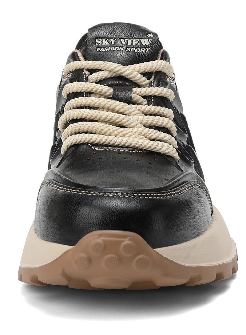 Sky View SKY VIEW Men Fashion Casual Shoes Mid Top Wide Hiking Sneakers Non-Slip Trekking Walking Shoes Running Shoes for Men with Arch Support  - Image 3