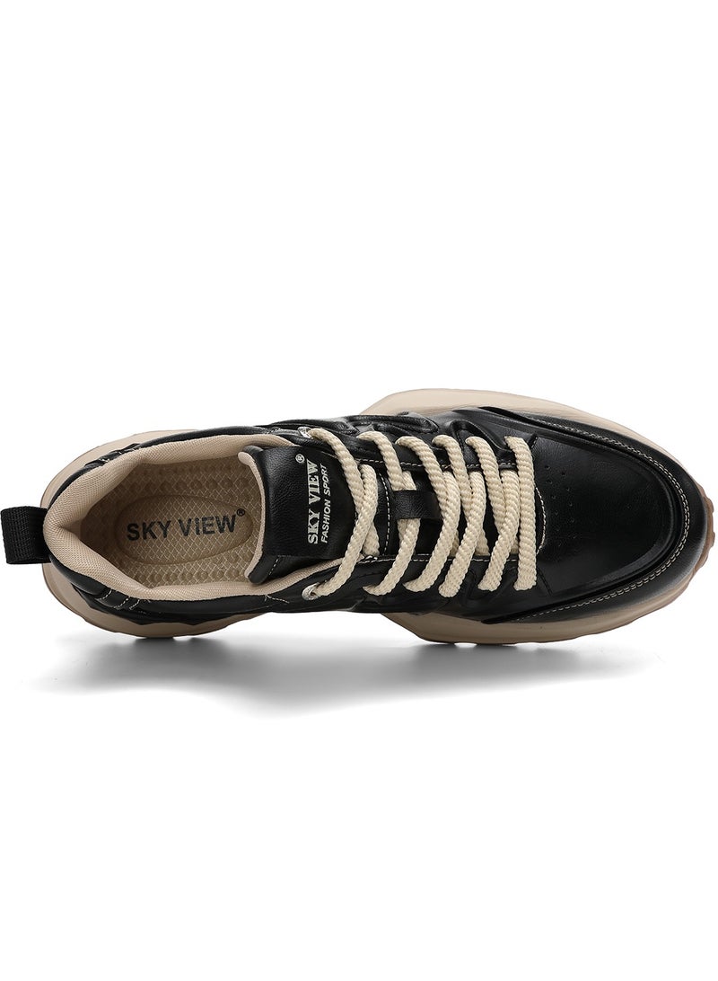 Sky View SKY VIEW Men Fashion Casual Shoes Mid Top Wide Hiking Sneakers Non-Slip Trekking Walking Shoes Running Shoes for Men with Arch Support  - Image 5