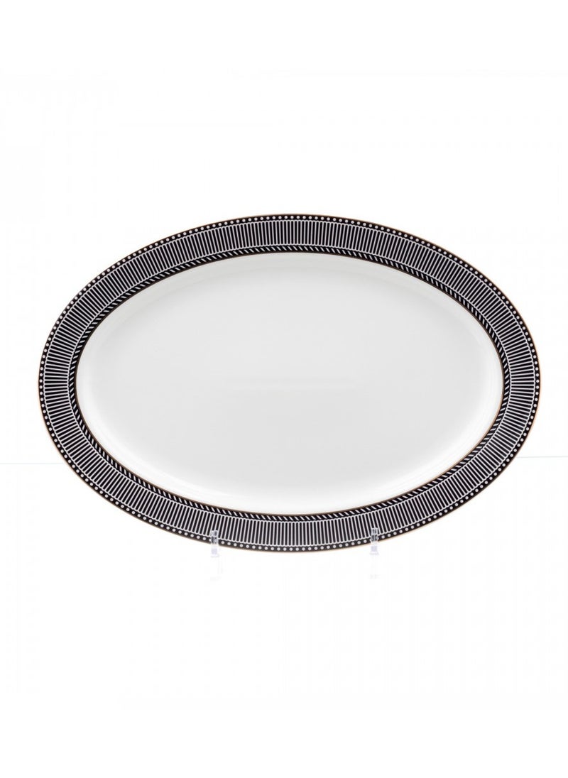 Hic Porcelain Dinner Set Black Design With Gold Line 24 Pcs  - Image 4