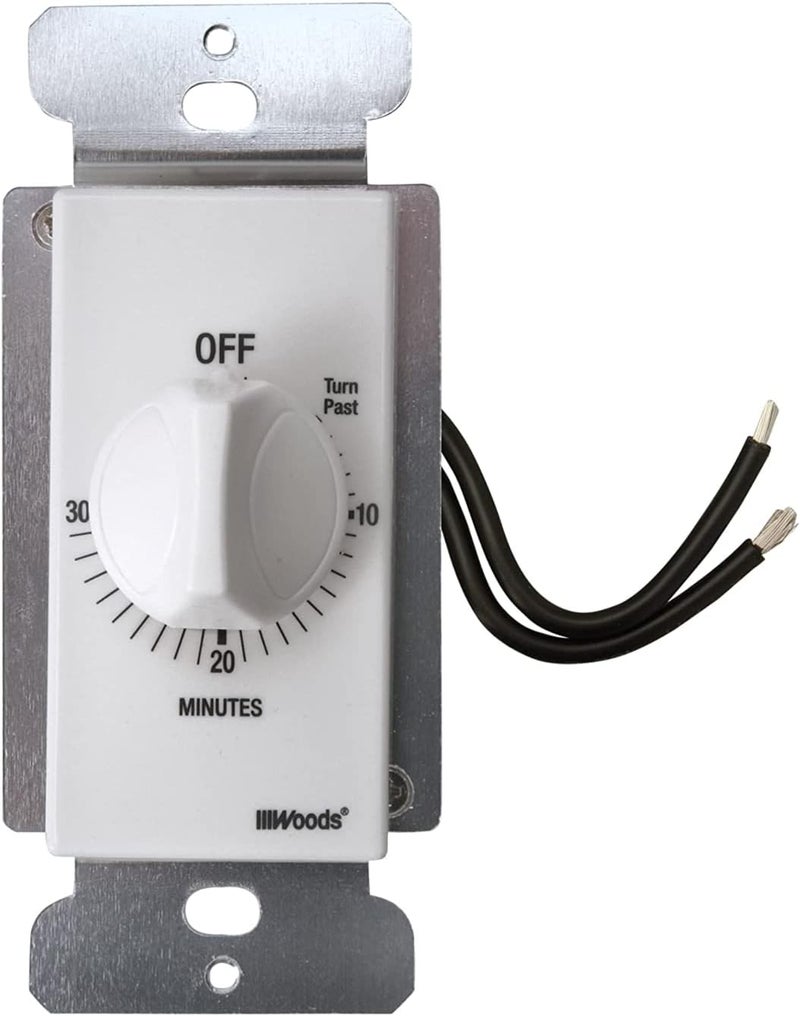 59714 Decora Style 30-Minute Timer, Mechanical Wall Switch, White by