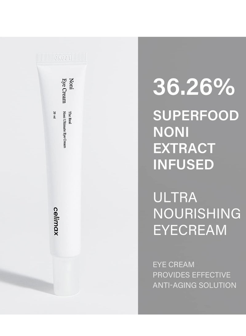 celimax Real Noni Eye Cream | with Noni Extract & Bakuchiol (Retinol), For Wrinkle, Crows Feet & Under Eye, Dark Circles, Hydrating, Sensitive For Skin, 20ml - Image 2