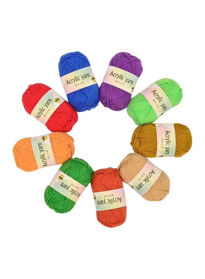 NIBEMINENT 10-Piece Acrylic Chunky Yarn Multicolour 350 x 200 50mm - Image 1