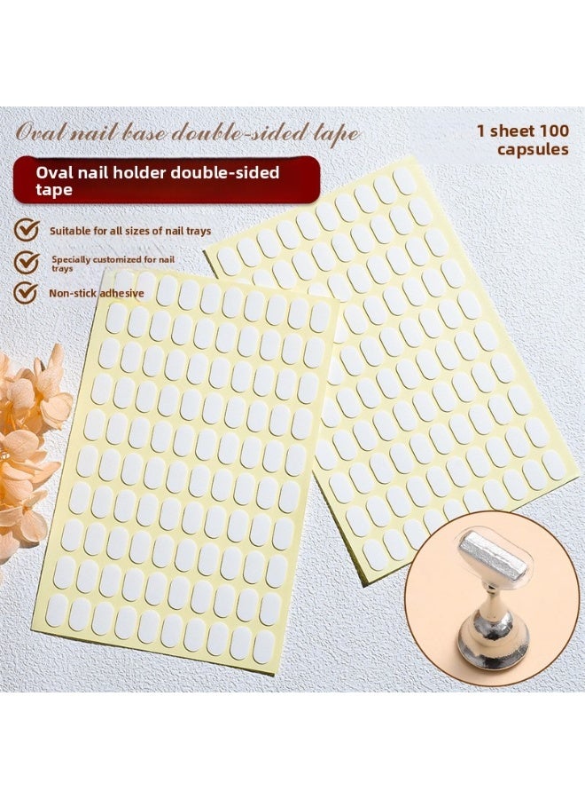 يوكانبي عبوتان من لاصقات الأظافر الشفافة البيضاوية – 200 قطعة من شرائط لاصقة مزدوجة لتثبيت الأظافر الصناعية بدون أثر - Image 4