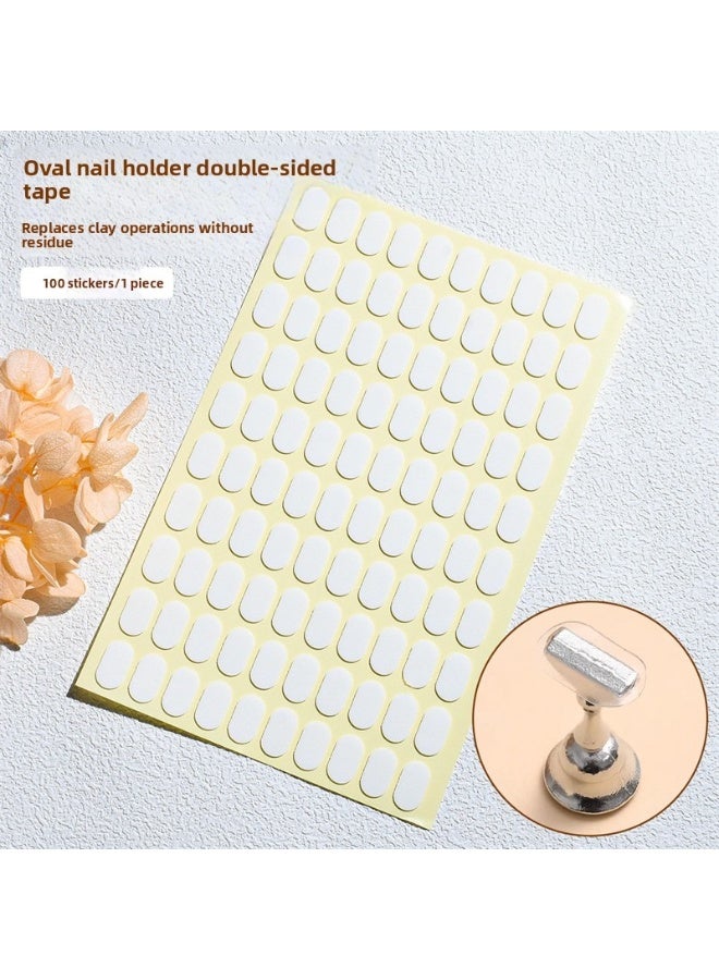 يوكانبي عبوتان من لاصقات الأظافر الشفافة البيضاوية – 200 قطعة من شرائط لاصقة مزدوجة لتثبيت الأظافر الصناعية بدون أثر - Image 3