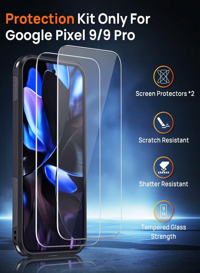 جراب Lanhiem المغناطيسي لهاتف Pixel 9/9 Pro مع واقي شاشة من الزجاج المقوى، ممتص للصدمات بدرجة عسكرية، جراب مضاد للخدش ومقاوم للصدمات لهاتف Google Pixel 9 / 9Pro مقاس 6.3 بوصة، أسود أوبسيديان - Image 5