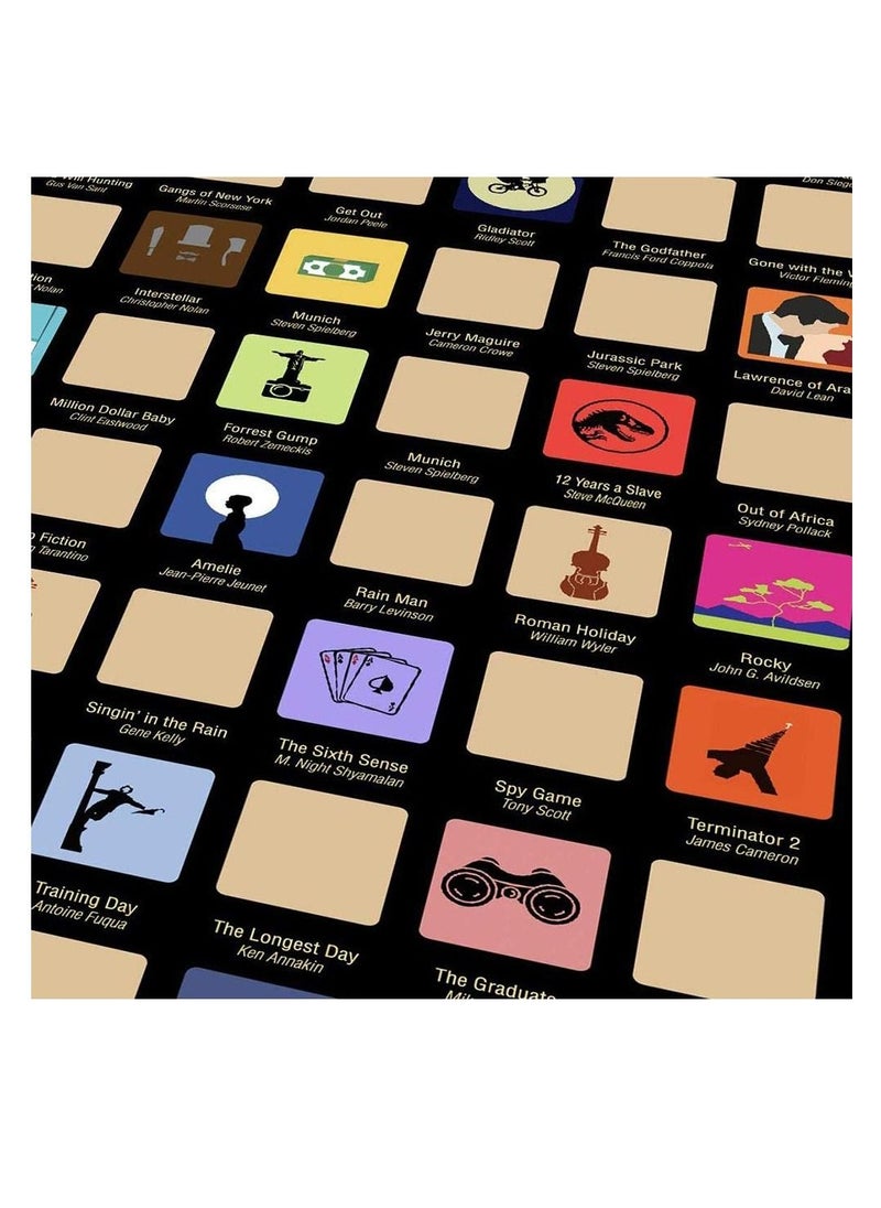 SYOSI - Scratch Off Poster, 100 Movies Scratch Off Poster - 42 x 60cm Bucket List Movie Poster, Easy to Scrape Down, Best Birthday for Movie Lovers - Image 1