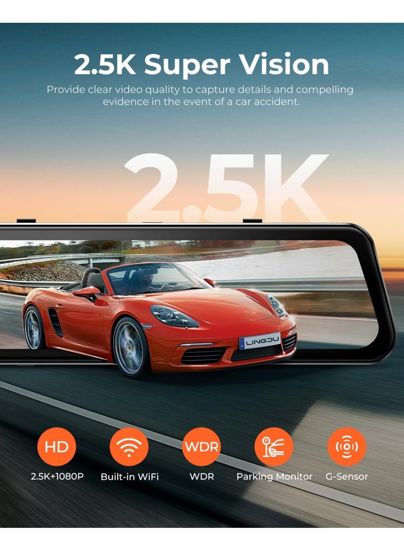 LINGDU Dash Cam Front & Rear Camera LINGDU LD2K Lingdu Cam Shot - Image 4
