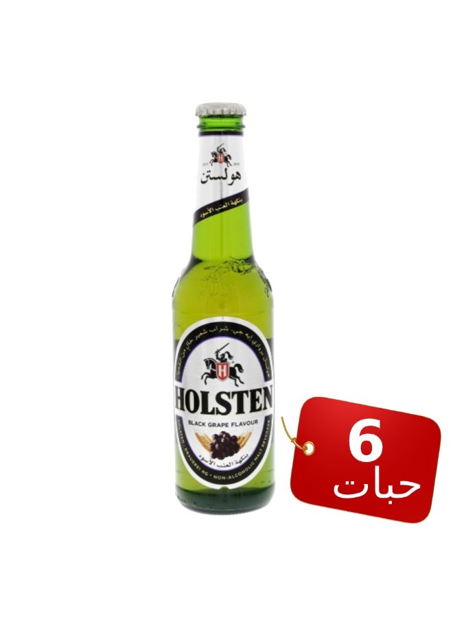 Holsten Non-Alcoholic Malt Beverage Black Grape Flavour, 330 ml × 6