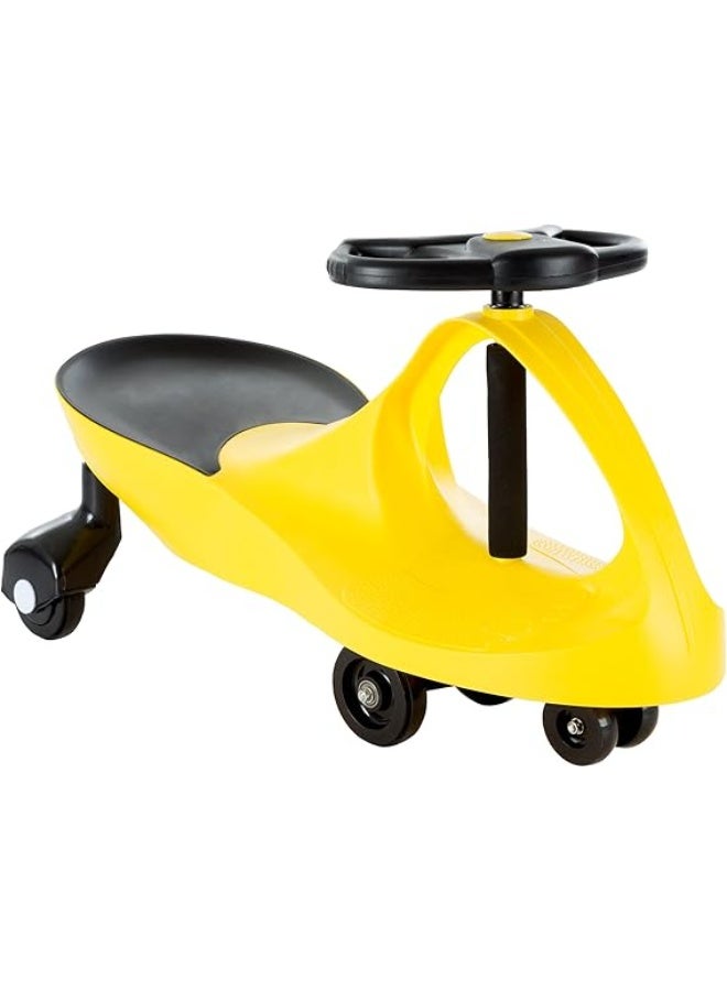 سيارة هزازة - لعبة ركوب للاطفال بعمر 3 سنوات فما فوق - العاب ركوب للاطفال بدون بطاريات او تروس او دواسات، فقط قم بلف وتذبذب وانطلق من هابي كيدو (أصفر) - Image 1
