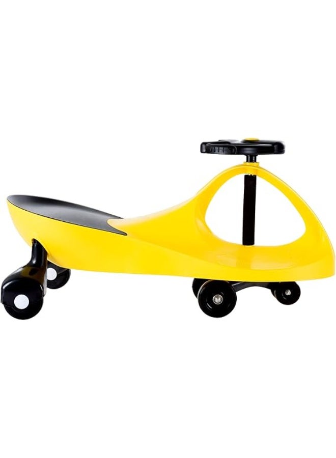 سيارة هزازة - لعبة ركوب للاطفال بعمر 3 سنوات فما فوق - العاب ركوب للاطفال بدون بطاريات او تروس او دواسات، فقط قم بلف وتذبذب وانطلق من هابي كيدو (أصفر) - Image 2