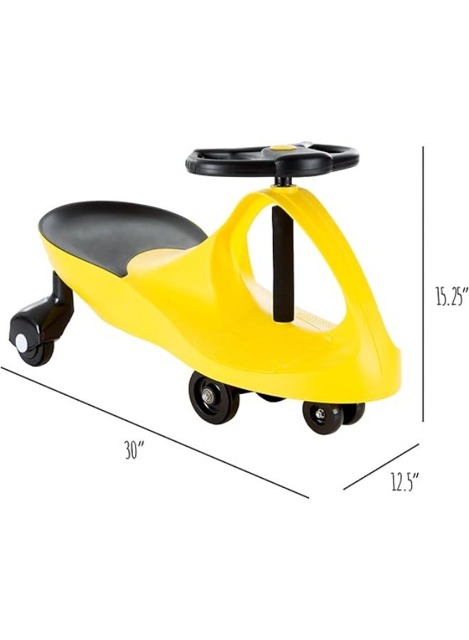 سيارة هزازة - لعبة ركوب للاطفال بعمر 3 سنوات فما فوق - العاب ركوب للاطفال بدون بطاريات او تروس او دواسات، فقط قم بلف وتذبذب وانطلق من هابي كيدو (أصفر) - Image 5
